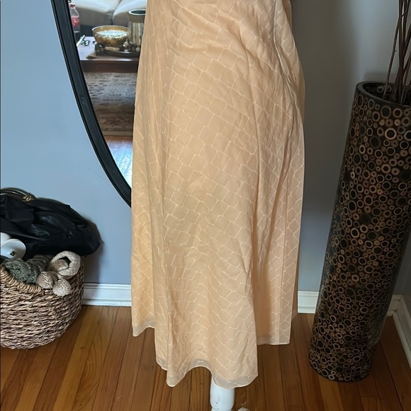 Elegant Peach Strapless Dress - Picture 2 of 5